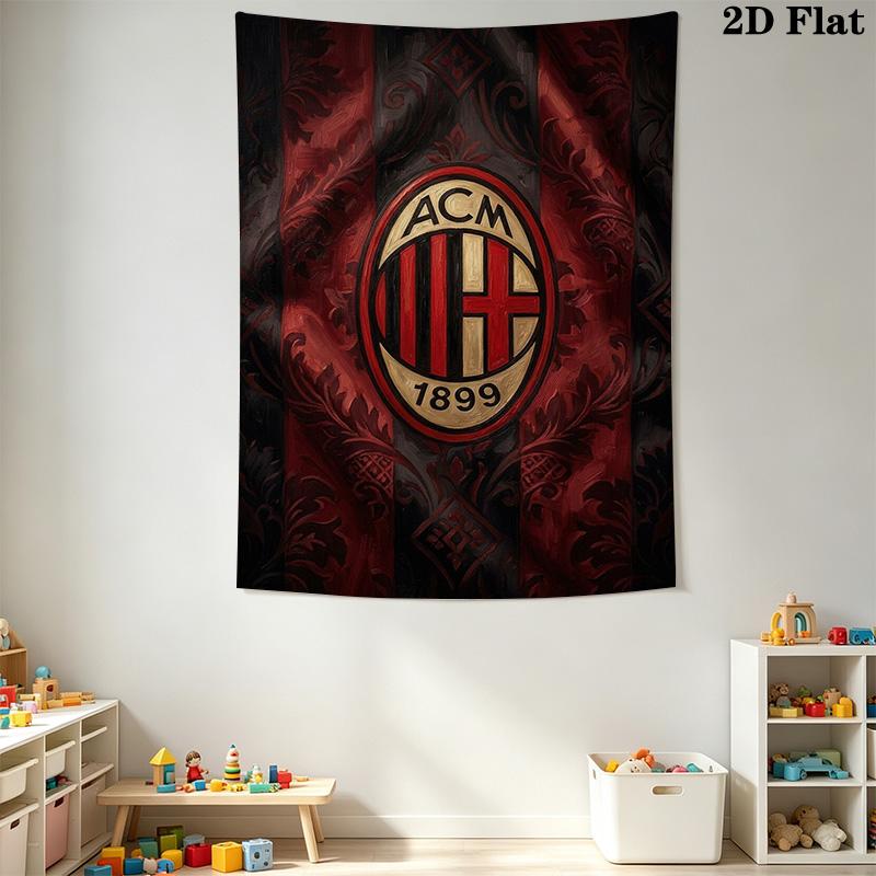 Ac Milan Crest Ornate Background Bedding 1 Duvet Cover 2 Pillowcase Without Core Bedding Set Duvet Cover And Pillowcase