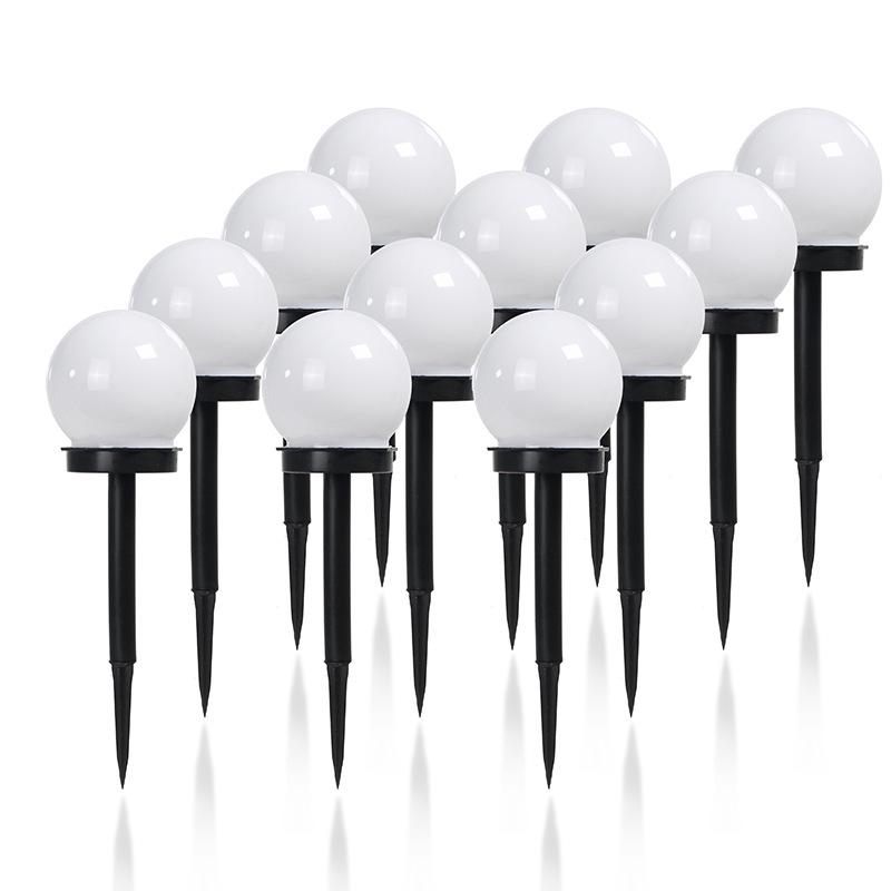 LED Solar Garden Lamp - White Bobble Ball Decorative Lighting