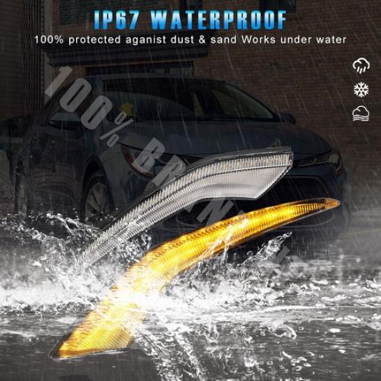 For 20-22 Toyota Corolla LE Front Bumper LED Daytime Running DRL Fog Lights Lamp