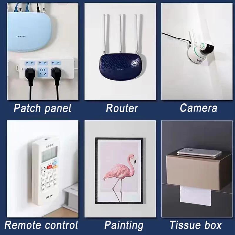 Double Sided Adhesive Wall Hooks Hanger Strong Transparent Suction Cup Storage Socket Hooks Bathroom Kitchen Bedroom Hook Kit