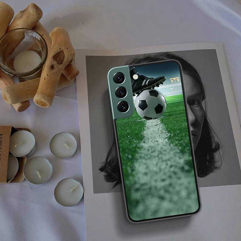 Football Field Phone Case For Samsung Galaxy S22 S25 Ultra S21 S10 Plus S26 Edge S20 S23 S24 FE Cover Silicone Soft TPU Clea