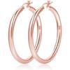 4mm Thick Gold Chunky Earrings Steling Silver Post Hoops Earrings For Women Hollow Tube Hoops Earrings Thick Gold Hoop Earrings Hypoallergenic