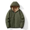 Cardigan invernale da uomo con cappuccio, taglie forti, per escursioni all'aperto, caldo, con cerniera, foderato in pile, multicolore