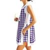 Women's Fashion Plaid Print Sleeveless Long Top and Shorts Set, Vacation Matching Two Piece Outfit, Summer Casual Beachwear