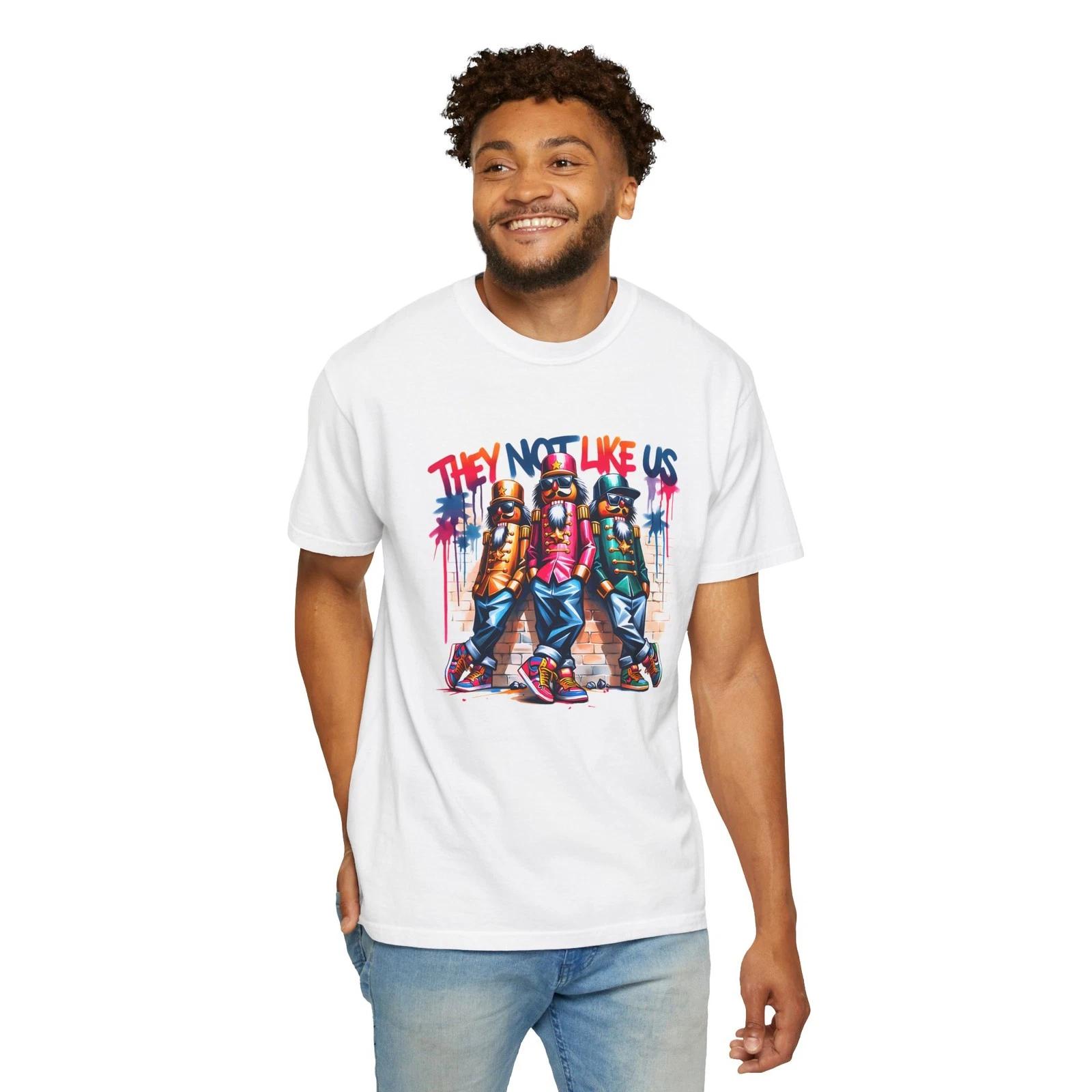 They Not Like Us Retro Graffiti Hip-Hop Crew T-Shirt M