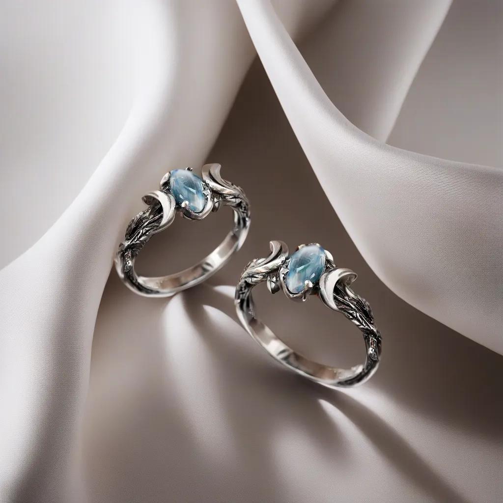 Vintage Natural Moonstone Ring Witchcraft Triple Moon Goddess Rings for Women Engagement Party Wedding Jewelry Anillos