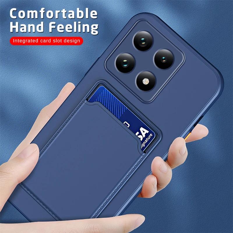 Silicone Case For Xiaomi 15T Pro 15Tpro 5G 14T 13T 12T 11T Phone Cover Wallet Card Holder Antiskid coque Protect