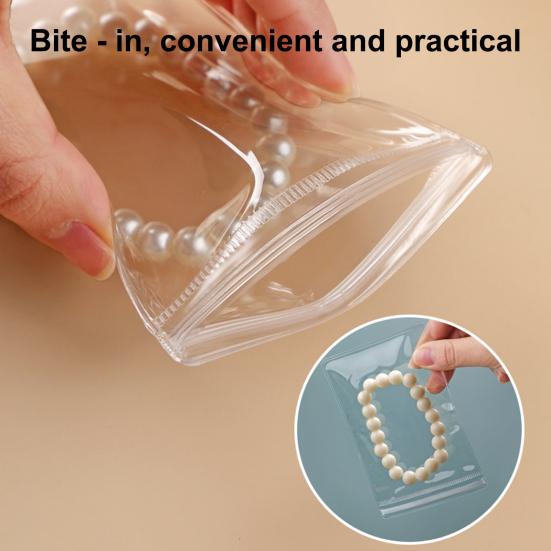 10Pcs Jewelry Storage Bag Self Seal Multi-purpose PVC Visible Antitarnish Jewelry Rings Earrings Packing Storage Pouch for Gift