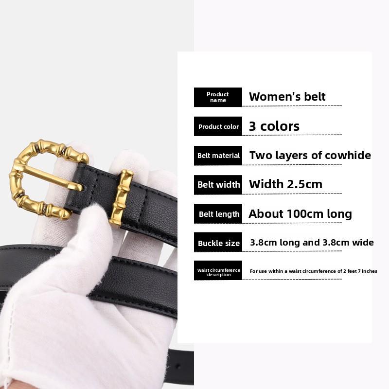 Echter Leder Damen Gürtel Mit Dornschließe Für Kleider Und Jeans Stilvolles Accessoire