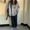 2025 Autumn Women's Harajuku-Style Loose Sweatshirt - Thin, Hoodless, Versatile Top for Students