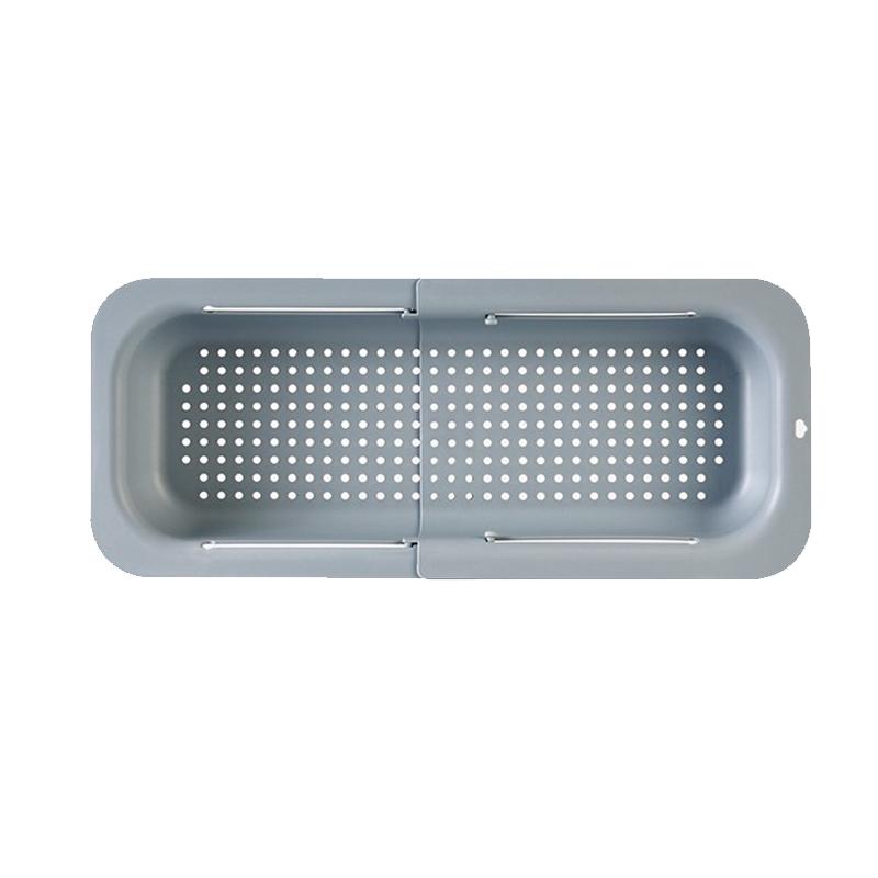 Double-layer Expandable Kitchen Sink Strainer Basket, Home Sink Storage Draining Rack, Fruit Tray Storage Basket