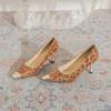 French Single Shoes Women's Fine Heels Spring and Autumn 2025 New Versatile Metal Head Leopard Print Retro Temperament Light Mouth High Heels