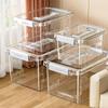 Scatola portaoggetti trasparente grande portatile per vestiti, giocattoli e snack - Organizer in plastica resistente