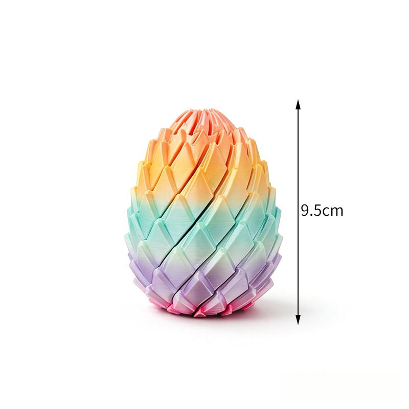 Uovo di Drago Giocattolo Decompressione Stampa 3D - Sfera Fidget Rotante Liscia Sollievo Ansia ADHD Giocattolo per Dita Eco-Sicuro per Bambini Adulti