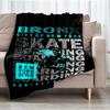 skateboard Theme Printed Blanket - Perfect for Couch, Bed, Travel & Outdoor Use | Machine Washable, Cozy & Durable.