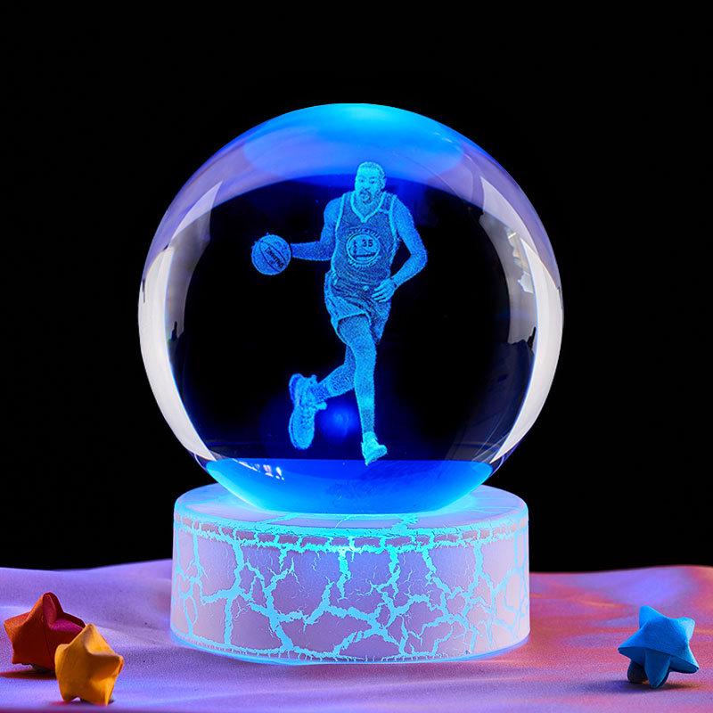 Durant Crystal Moon Music Box Night Light Ornament