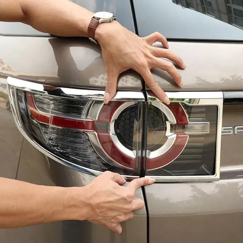 For Land Rover Discovery Sport 2015- ABS Silver Car Rear Tail Light Lamp Frame Cover Trim Sticker Car Accessories