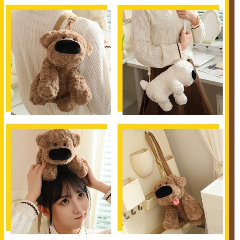 Big Nosed Dog Cute Soft Plush Toy Decoration Backpack Children Perfect Gift