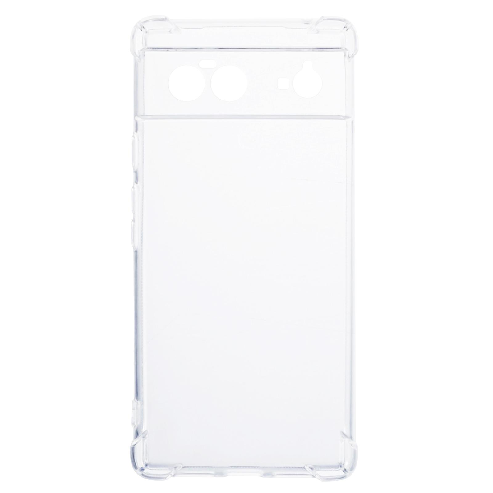 

For Google Pixel 6 Case Transparent TPU Thickened Four Corner Phone Cover A