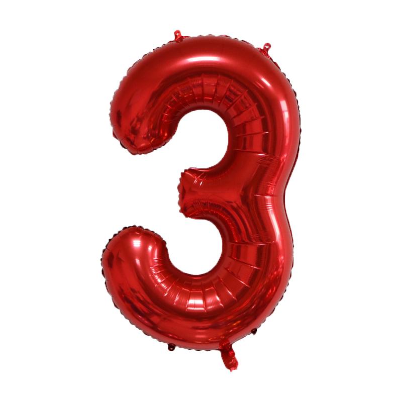 40inch Large Red Number Foil Balloons 0 1 2 3 4 5 6 7 8 9 Years Old Birthday Party Festival Wedding Party Decoration Balloon