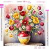Art Vase Bouquet Diamond Painting  Full Round Diamond Mosaic Landscape Colorful Cross Stitch Kits Room Home Decor Gifts