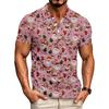 Men's Relaxed Fit Christmas Print Short Sleeve T-Shirt for Casual Holiday Wear