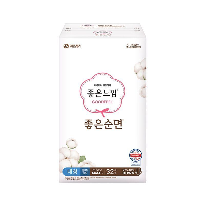 Good Feel Cotton Slim Wing Large 32ct x 4pk