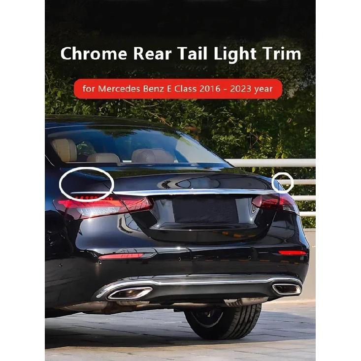 For Mercedes Benz W213 Chrome Rear Tail Light Trim Decal Sticker for Klase E Class E260L 2016    Exterior Accessory