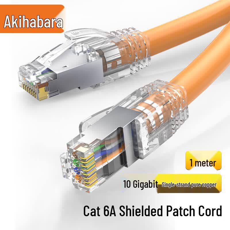 

Akihabara Cat6A Dual Shielded 10 Gigabit Ethernet Patch Cable