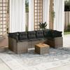 VidaXL Garden Lounge Set with Cushions 8 Pcs, Patio Sofas, Patio Furniture Set, Outdoor Furniture, Grey 3256368
