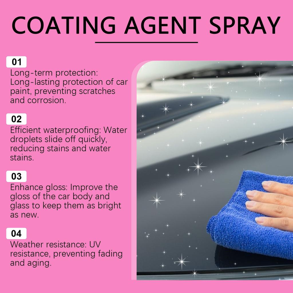 Automotive Ceramic Coating, Automotive Coating Spray, Providing Maximum Gloss And Maintenance For Cars, RVs, Motorcycles, Boats, Etc(120ML)