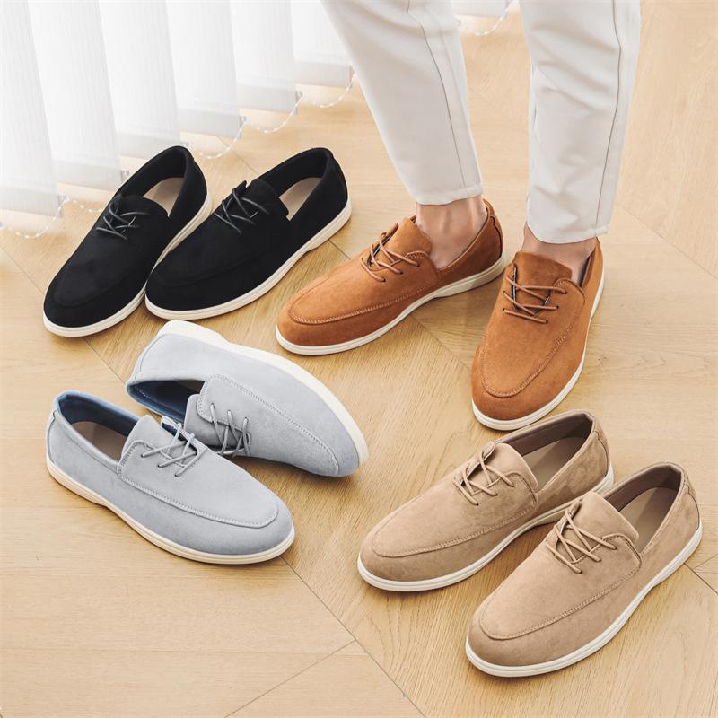 Herr Sommar Casual Slip-On Loafers - Koreansk Mode, Andningsbara, Trendiga, Mångsidiga (B-7)