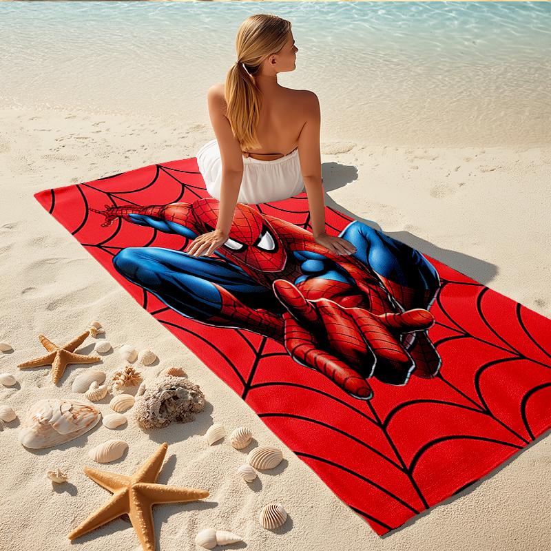 1Pc Spiderman Pose Beach Towel, Quick Dry, Multi-Use for Beach Pool Gym Yoga Home Travel, Christmas, Halloween, Xmas Gift M928214