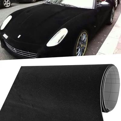 Černá sametová vinylová fólie na auto fólii bez bublin pro obtisky interiéru vozidla, fólie na změnu barvy auta, prachotěsná fólie proti poškrábání