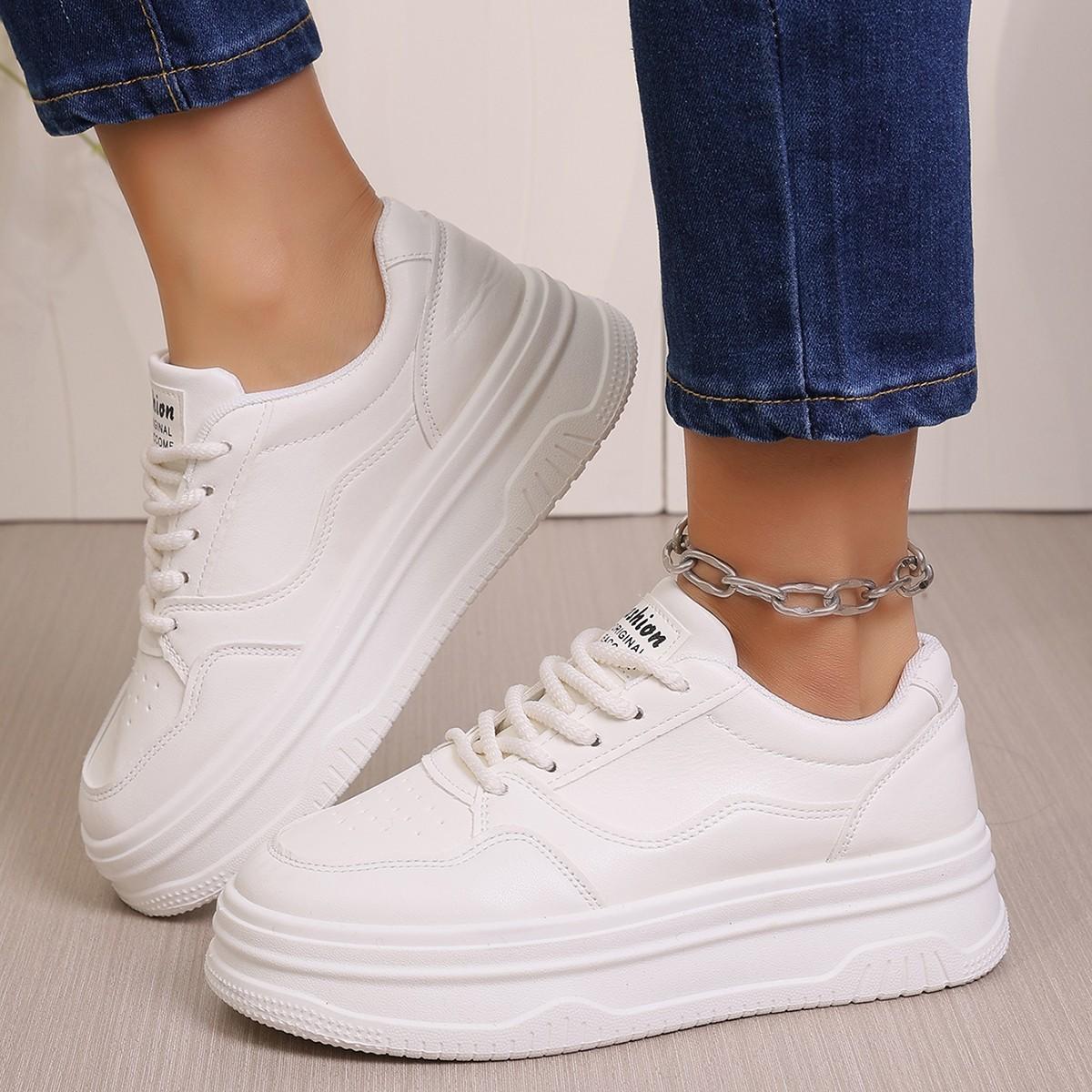 

Spring and Autumn Elegant Round Toe Lace Up Sexy Sports and Leisure Shoes Fashiable Best Selling New Comfortable Women s Shoes 40 білий
