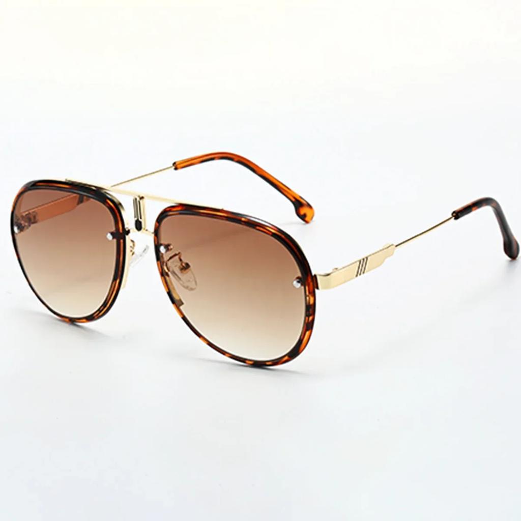 Retro Oval Metal Sunglasses For Women Men Luxury Fashion Brand Female Sun Glasses Punk Unisex Stylish Shades Uv400