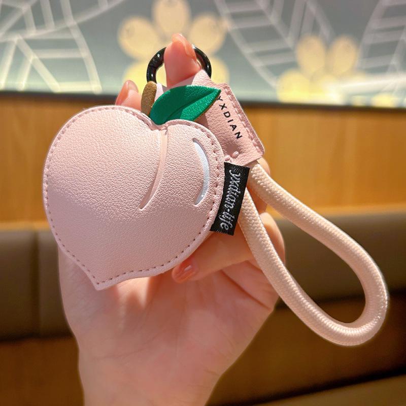 Creative Cartoon Fruit Keychain: Cute Leather Backpack and Car Pendant Accessory