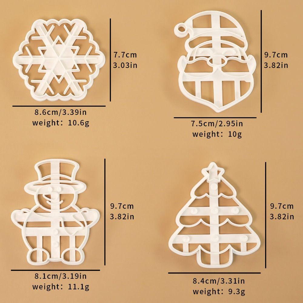 Christmas Cookie Embosser Santa Claus Baking Molds New Cookie Cutter  Kitchen Tools