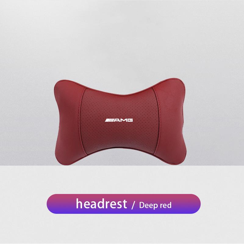 1Pcs Car Seat Headrest Auto Logo Neck Pillow For Mercedes Benz AMG Smart W205 C300 W203 W206 W108 W124 W126 W140 W168 W169 W176