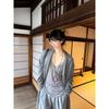 Women's V-neck Long Sleeves T-shirt Loose Temperament Slim Looking Lazy and Versatile Knitting Bottoming Shirt