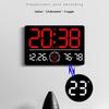6667 LED Digital Wall Clock Living Room Modern Minimalist Electronic Clock with Temperature/Humidity Display