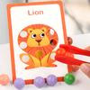 Montessori Math Counting Sorting Toy Clip Beads Matching Games Fine Motor Skills Number Color Sensory Educational Toys For Child