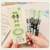 4Pcs Cute Cartoon Straight Liquid Type Ball Pens 0.5mm Black Drawing Neutral Pen Signature Pen Student School Office Supplies