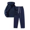 American Retro Unisex Half-Zip Hoodie Set - Loose Casual Style for Women