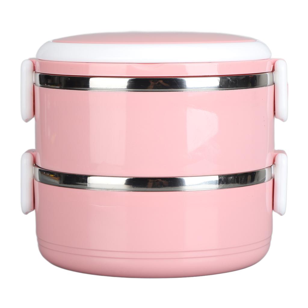 Thermal Lunch Box Stackable Hot Food Insulated Box 304 Stainless Steel Round Lunchbox Sealed Food ContainersDouble Layer 304