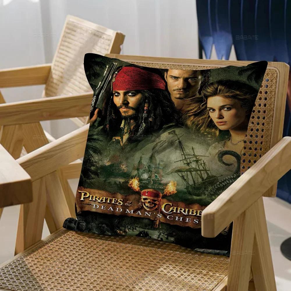 Movie P-Pirates Of The C-Caribbean Cushion Cover Pillowcase Upholstery Sofa Throw Pillow Home Decor Pillowcas