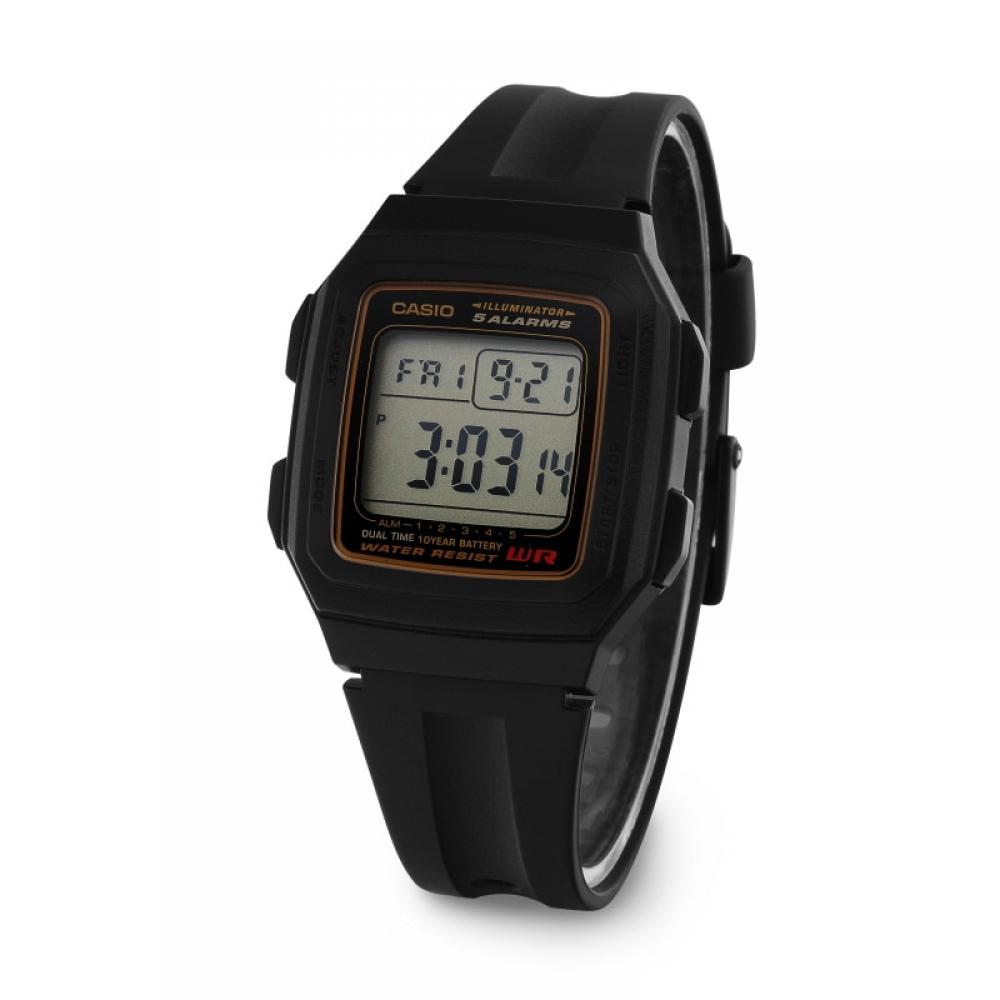 Casio F 201wa 9adF  F 201wa 9a  Digital Square SportS Soldier Men S Pu Watch