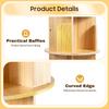 6 Tier Bookshelf Wooden Bookcase 360° Rotating Book Storage Racks Living Room Book Organizer Floor Stand Bedroom Book Holder