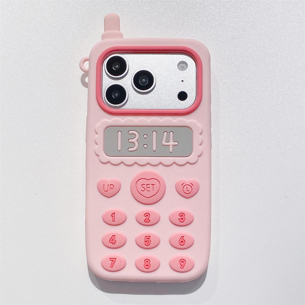 

Pink KT Cat Silicone Phone Case, Drop-Proof for iPhone 14/13, 17/16/15 PROMAX. iPhone 16 Pro