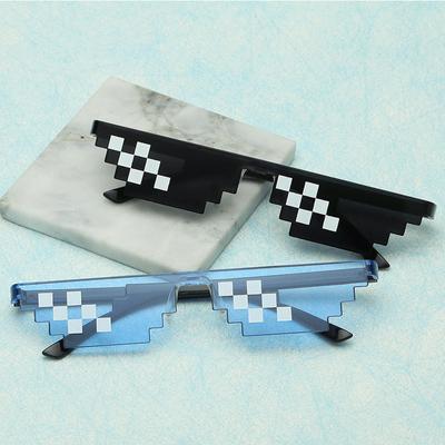 Mosaik Solglasögon För Herr Dam Pixel Svart Retro Gamer Robot Solglasögon Cool Party Vintage Nyanser Glasögon